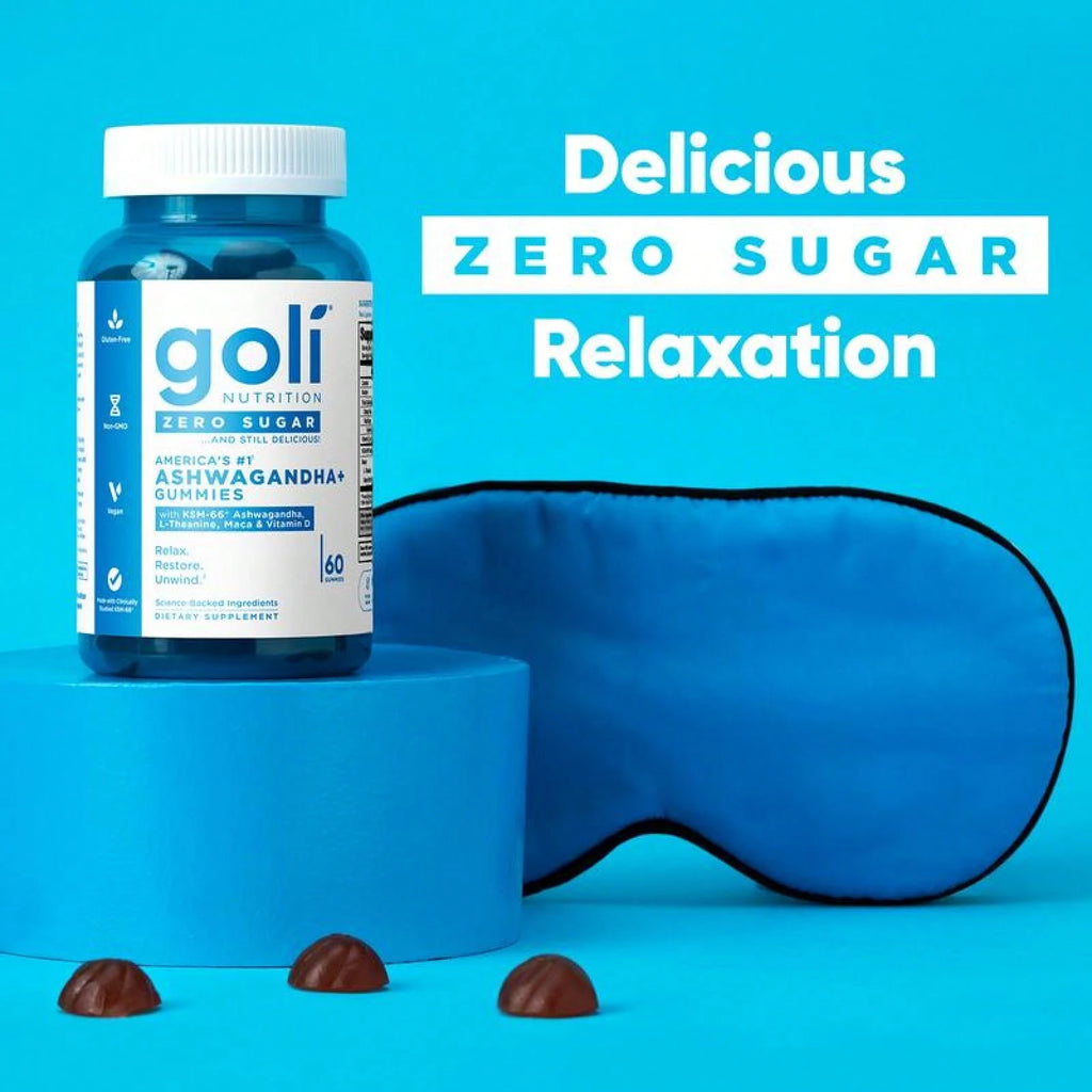 Goli 3-in-1 Zero Sugar Gut & Stress Gummies (ACV + Probiotics)