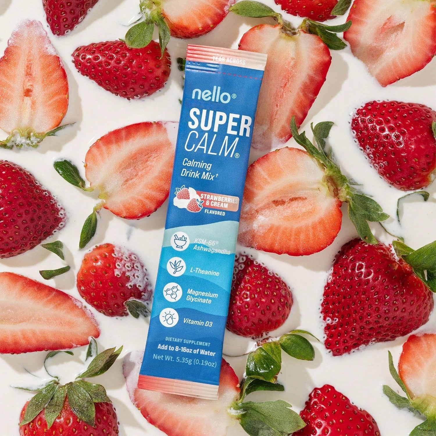 Nello Supercalm Drink Mix – Natural Stress & Sleep Support | Tangerine | 20 Packs