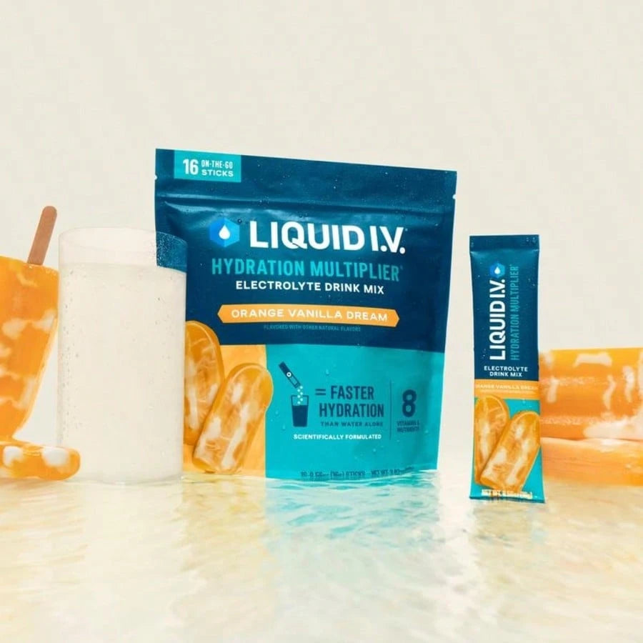 Liquid I.V. Hydration Multiplier Electrolyte Drink Mix - Orange Vanilla Dream (16 Pack)