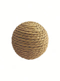 PETSIN Cat Toys Sisal Ball with Bell Rattle | Interactive Self-Entertaining Chew Toy for Indoor Cats & Kittens