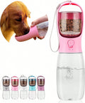 Portable Dog Water Bottle with Food Container & Collapsible Bowl | 3-in-1 Travel Pet Water Dispenser for Dogs & Cats