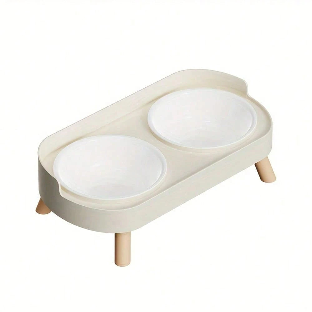 Elevated Double Bowl Pet Feeder for Cats & Dogs – Non-Slip Food & Water Station with Easy-Clean Bowls for Small & Medium Pets