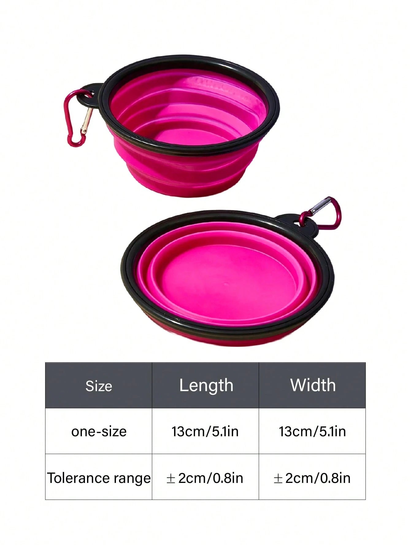 Portable Foldable Pet Bowl for Dogs & Cats – Silicone Slow Feeder Travel Water and Food Bowl with Hanging Clip for Outdoor Adventures