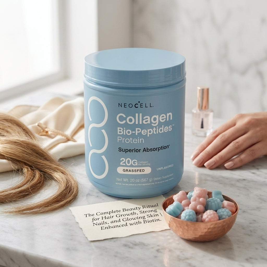 Collagen Peptides Powder 22oz – Grass-Fed Hydrolyzed Protein for Hair, Skin & Nails Support | High Absorption with 18 Amino Acids