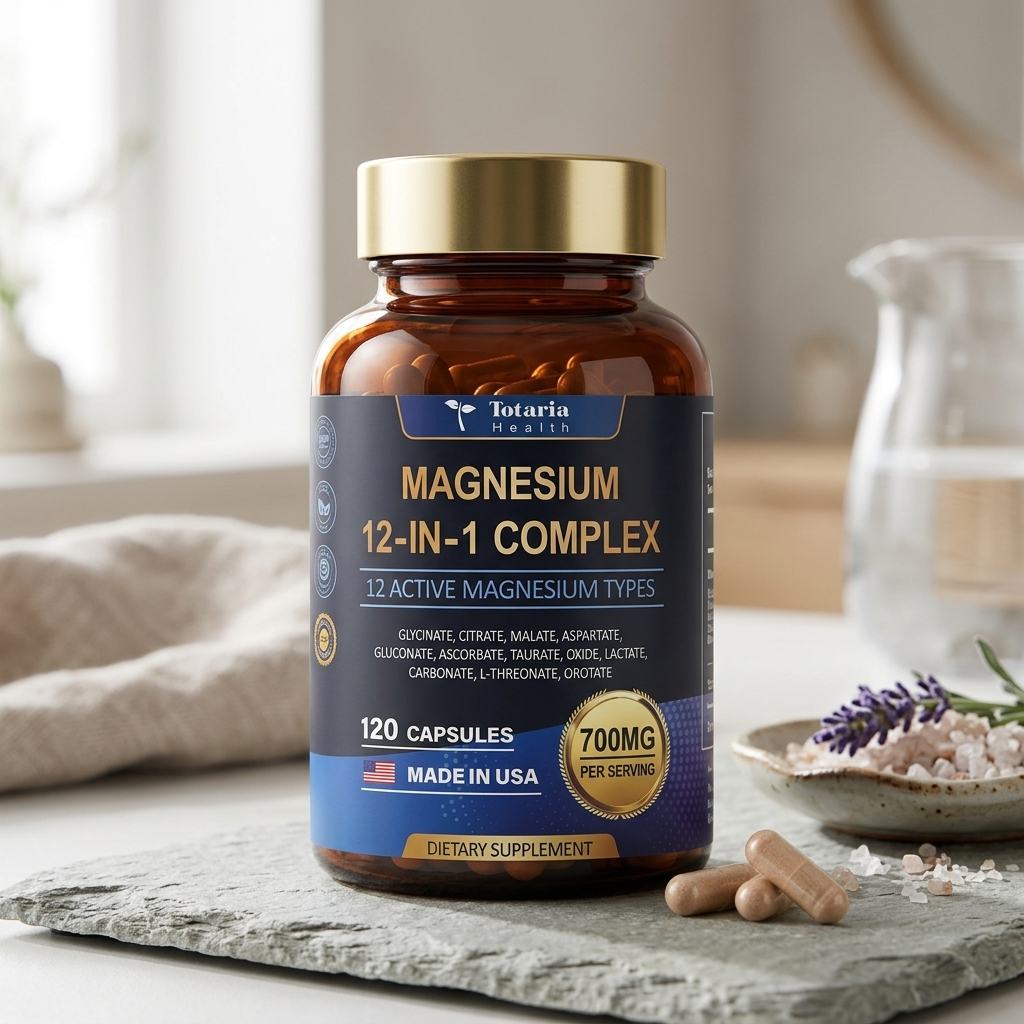Magnesium Complex 700mg – 12-in-1 Full Spectrum Sleep & Stress Support | 120 Capsules