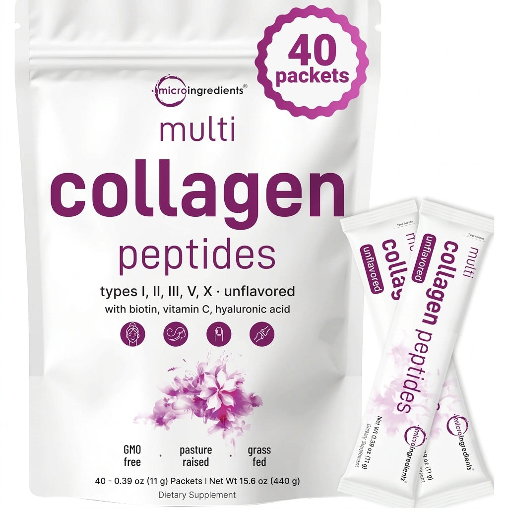 Nutricost Multi Collagen Peptides Powder (Types I-V) + Biotin & Vitamin C