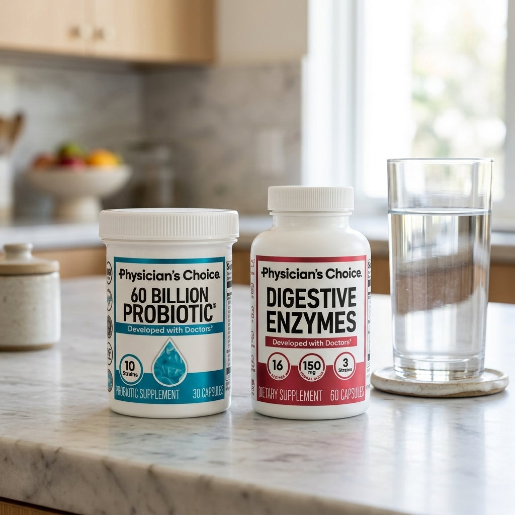 Physician’s Choice Hack Your Tummy Bundle – 60B Probiotic & Digestive Enzymes