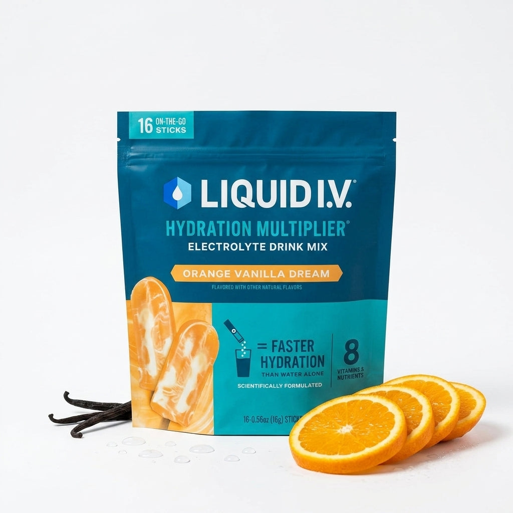 Liquid I.V. Hydration Multiplier Electrolyte Drink Mix - Orange Vanilla Dream (16 Pack)