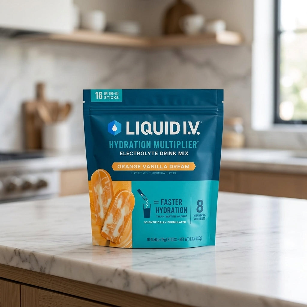 Liquid I.V. Hydration Multiplier Electrolyte Drink Mix - Orange Vanilla Dream (16 Pack)